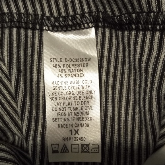 Summer flutter sleeve knit striped dress Size 1X - Picture 6 of 6